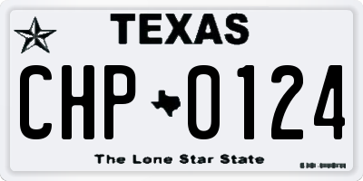 TX license plate CHP0124