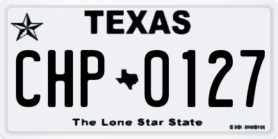 TX license plate CHP0127