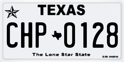 TX license plate CHP0128
