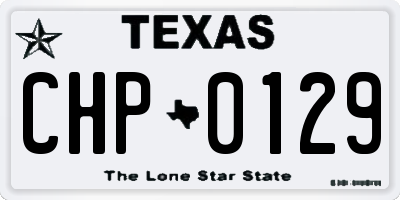 TX license plate CHP0129
