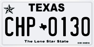 TX license plate CHP0130