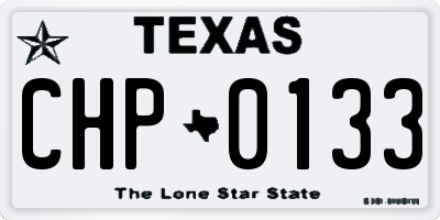 TX license plate CHP0133