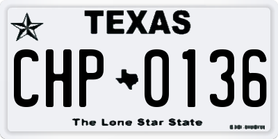 TX license plate CHP0136