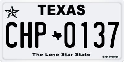 TX license plate CHP0137