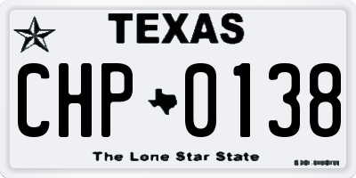TX license plate CHP0138