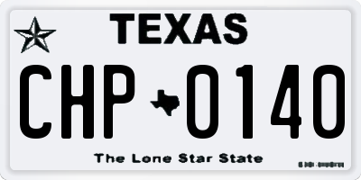 TX license plate CHP0140