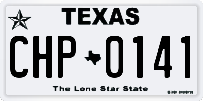 TX license plate CHP0141
