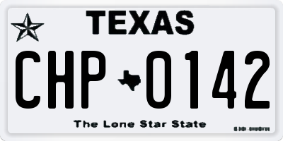 TX license plate CHP0142
