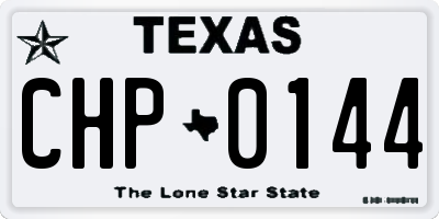 TX license plate CHP0144