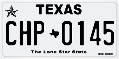 TX license plate CHP0145