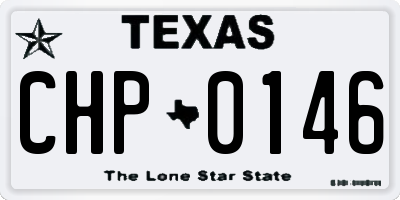 TX license plate CHP0146