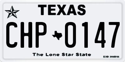 TX license plate CHP0147