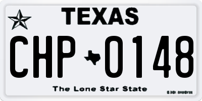TX license plate CHP0148