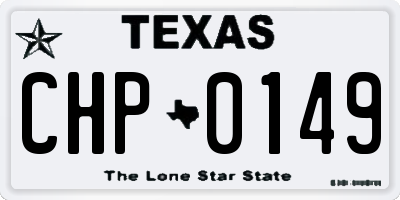 TX license plate CHP0149