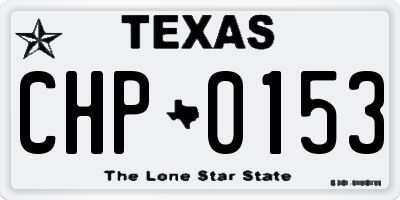 TX license plate CHP0153