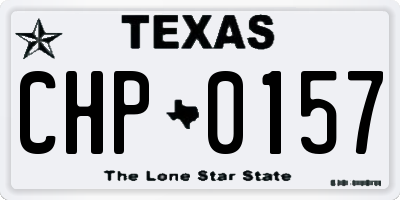 TX license plate CHP0157