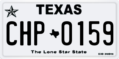 TX license plate CHP0159