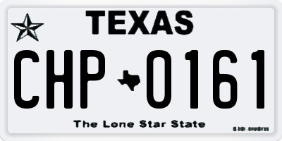 TX license plate CHP0161