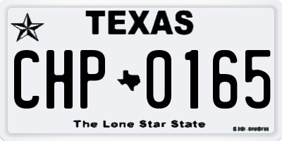 TX license plate CHP0165