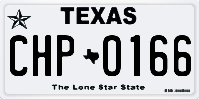 TX license plate CHP0166