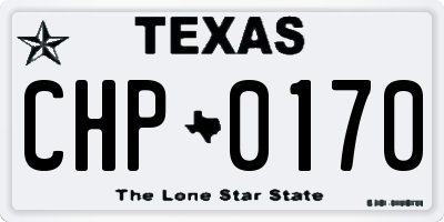 TX license plate CHP0170