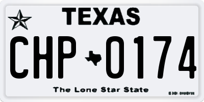 TX license plate CHP0174