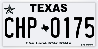 TX license plate CHP0175