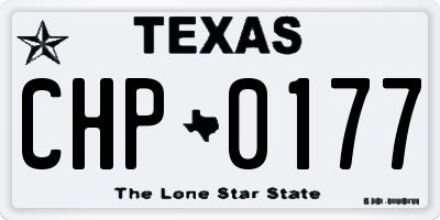 TX license plate CHP0177