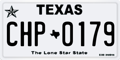 TX license plate CHP0179