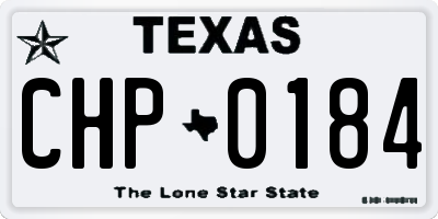 TX license plate CHP0184