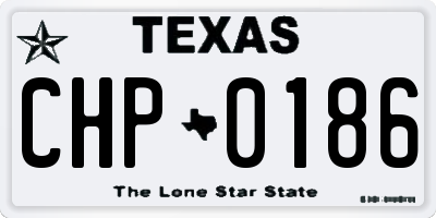TX license plate CHP0186