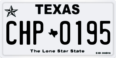 TX license plate CHP0195