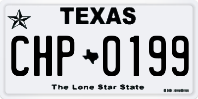 TX license plate CHP0199