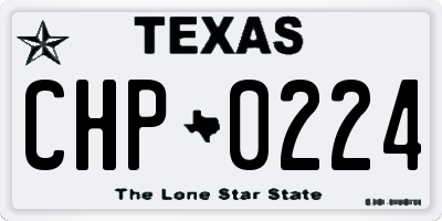 TX license plate CHP0224