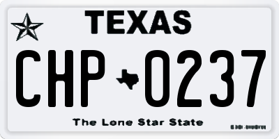 TX license plate CHP0237