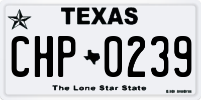 TX license plate CHP0239