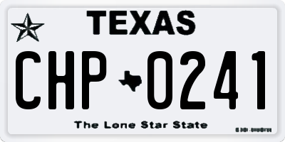 TX license plate CHP0241