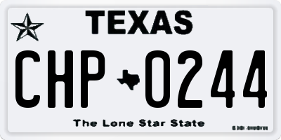 TX license plate CHP0244