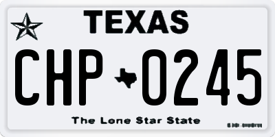 TX license plate CHP0245