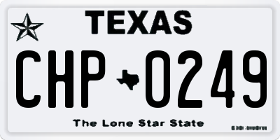 TX license plate CHP0249