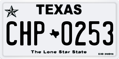 TX license plate CHP0253
