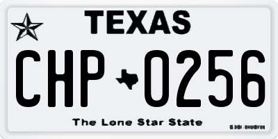 TX license plate CHP0256