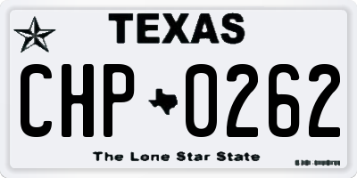 TX license plate CHP0262