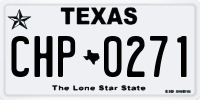 TX license plate CHP0271