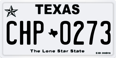 TX license plate CHP0273