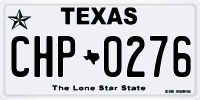 TX license plate CHP0276