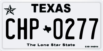 TX license plate CHP0277