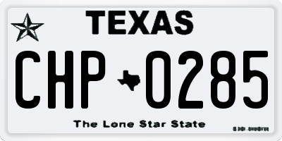 TX license plate CHP0285
