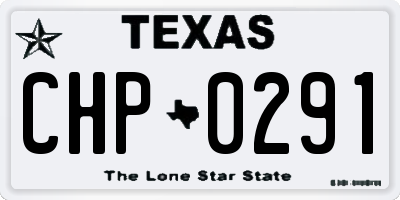 TX license plate CHP0291