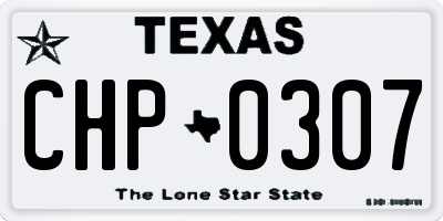 TX license plate CHP0307